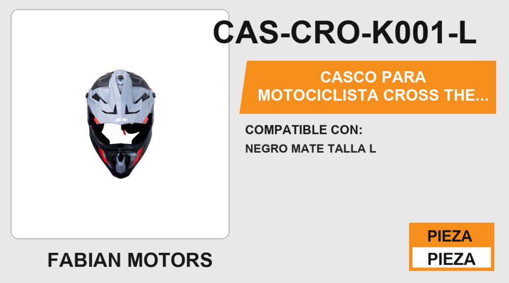 CASCO PARA MOTOCICLISTA CROSS THE ROCK KR® CERTIFICADO DOT