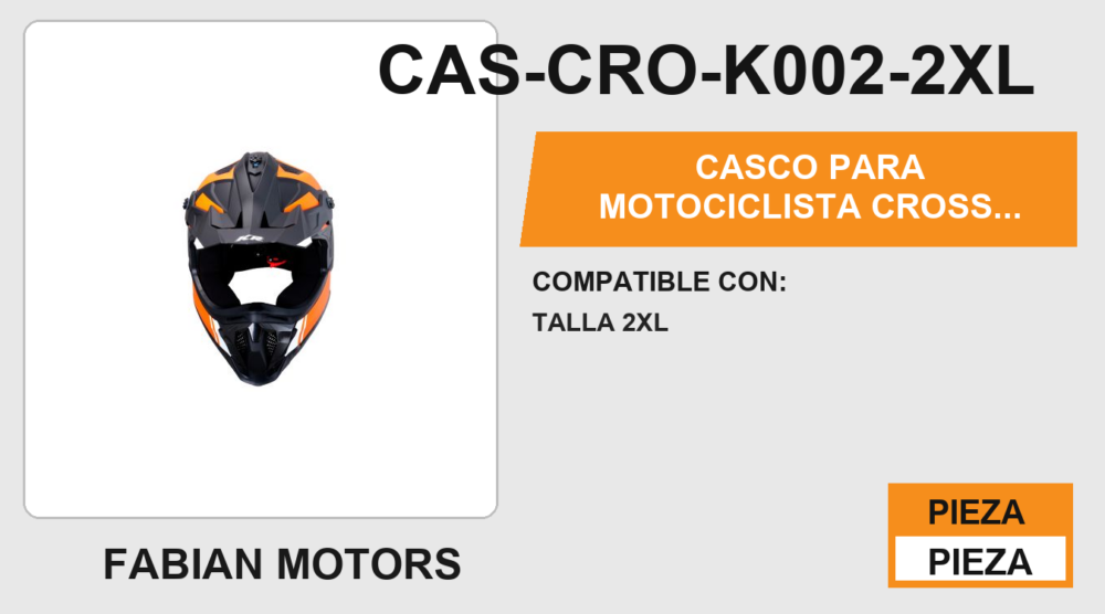 CASCO PARA MOTOCICLISTA CROSS JUMPER KR® CERTIFICADO DOT