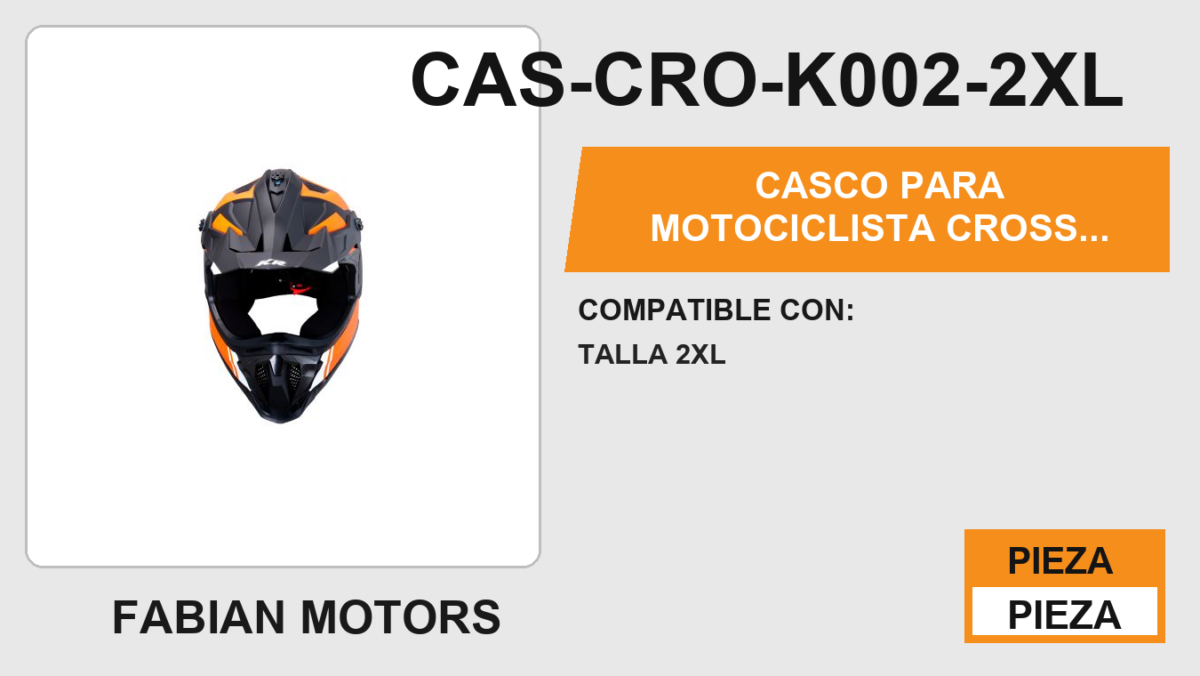 CASCO PARA MOTOCICLISTA CROSS JUMPER KR® CERTIFICADO DOT