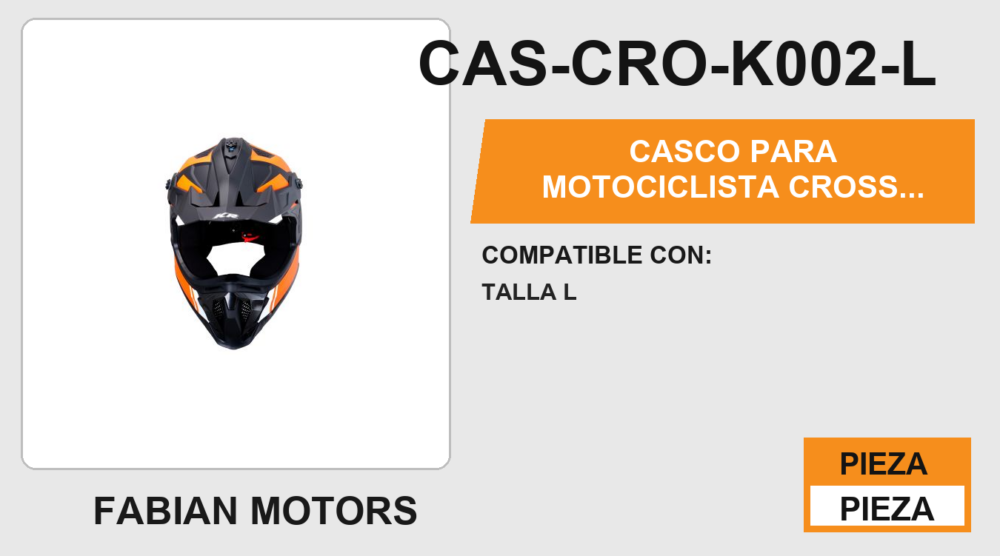 CASCO PARA MOTOCICLISTA CROSS JUMPER KR® CERTIFICADO DOT