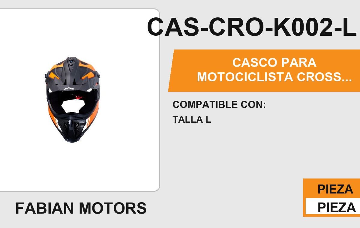 CASCO PARA MOTOCICLISTA CROSS JUMPER KR® CERTIFICADO DOT