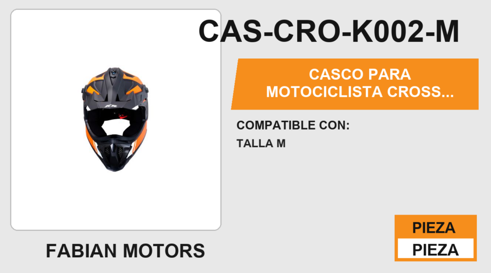 CASCO PARA MOTOCICLISTA CROSS JUMPER KR® CERTIFICADO DOT