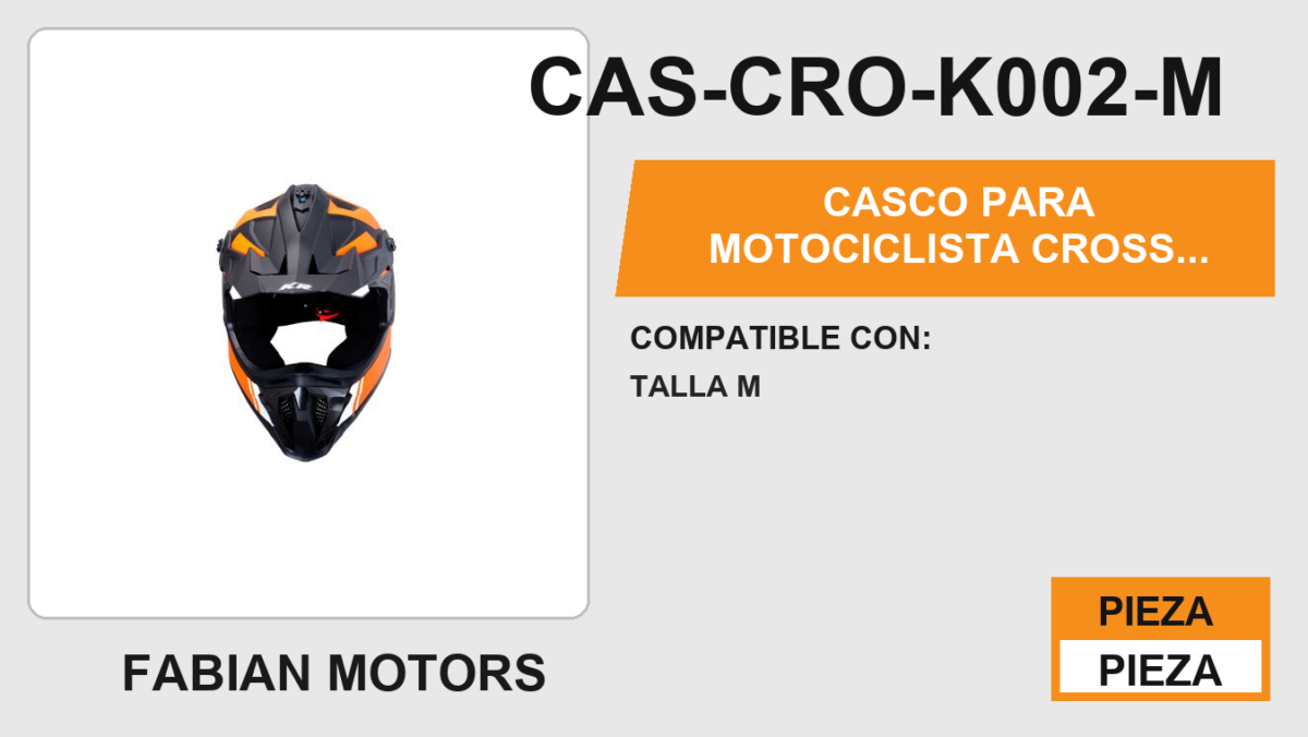 CASCO PARA MOTOCICLISTA CROSS JUMPER KR® CERTIFICADO DOT