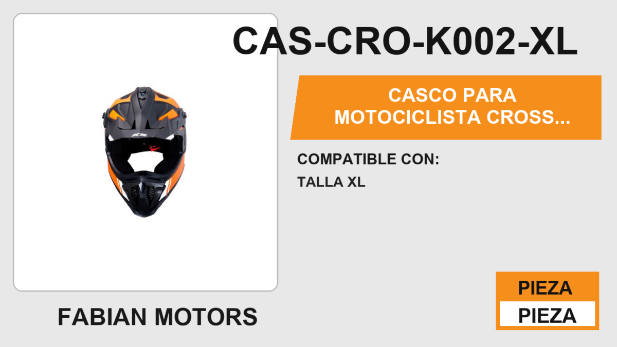 CASCO PARA MOTOCICLISTA CROSS JUMPER KR® CERTIFICADO DOT