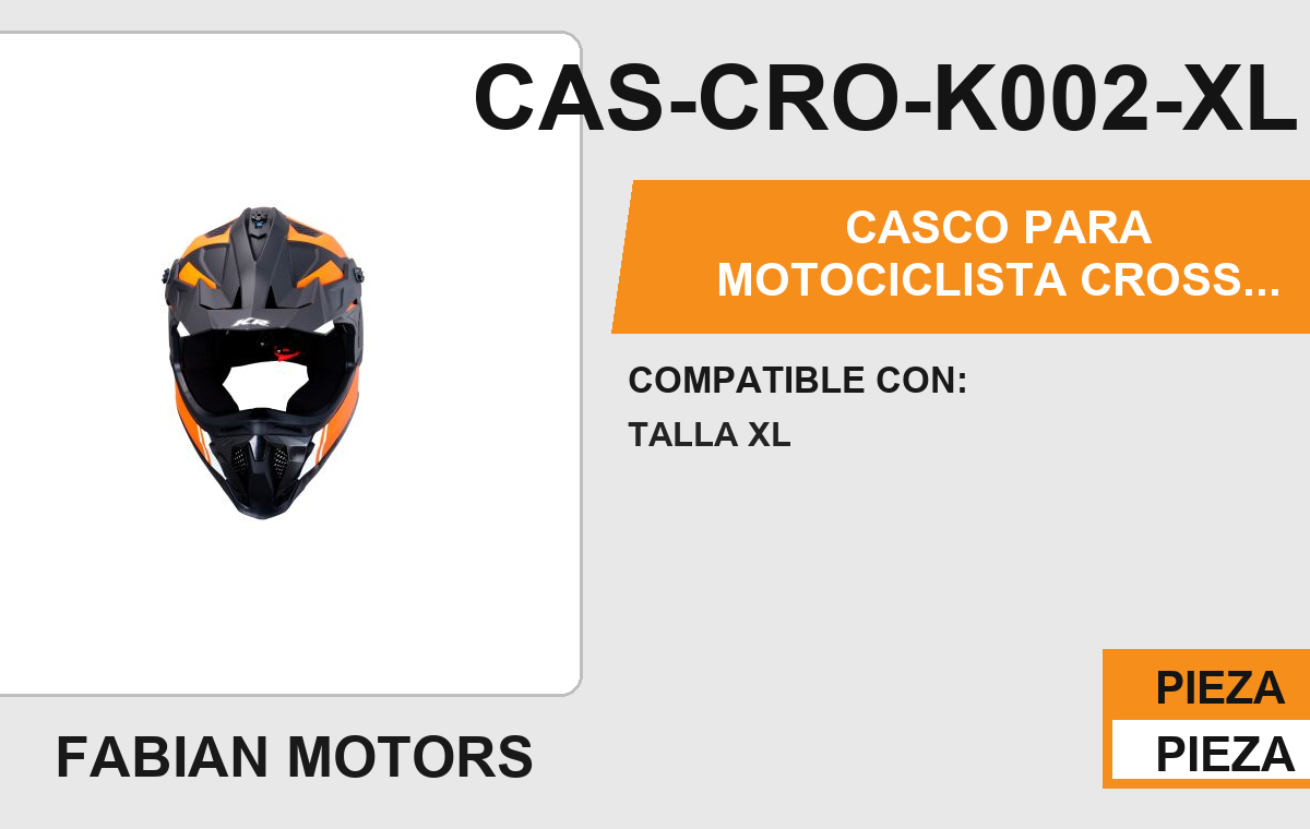CASCO PARA MOTOCICLISTA CROSS JUMPER KR® CERTIFICADO DOT