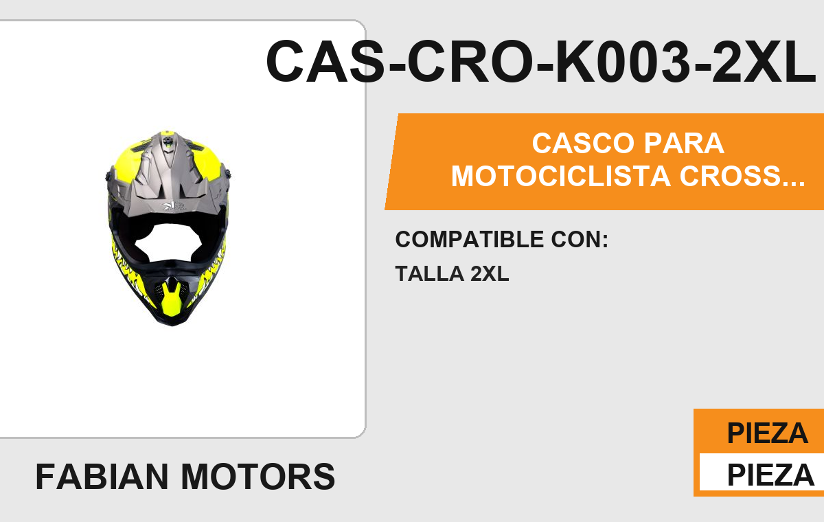 CASCO PARA MOTOCICLISTA CROSS RHINO KR® CERTIFICADO DOT