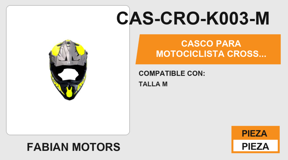 CASCO PARA MOTOCICLISTA CROSS RHINO KR® CERTIFICADO DOT