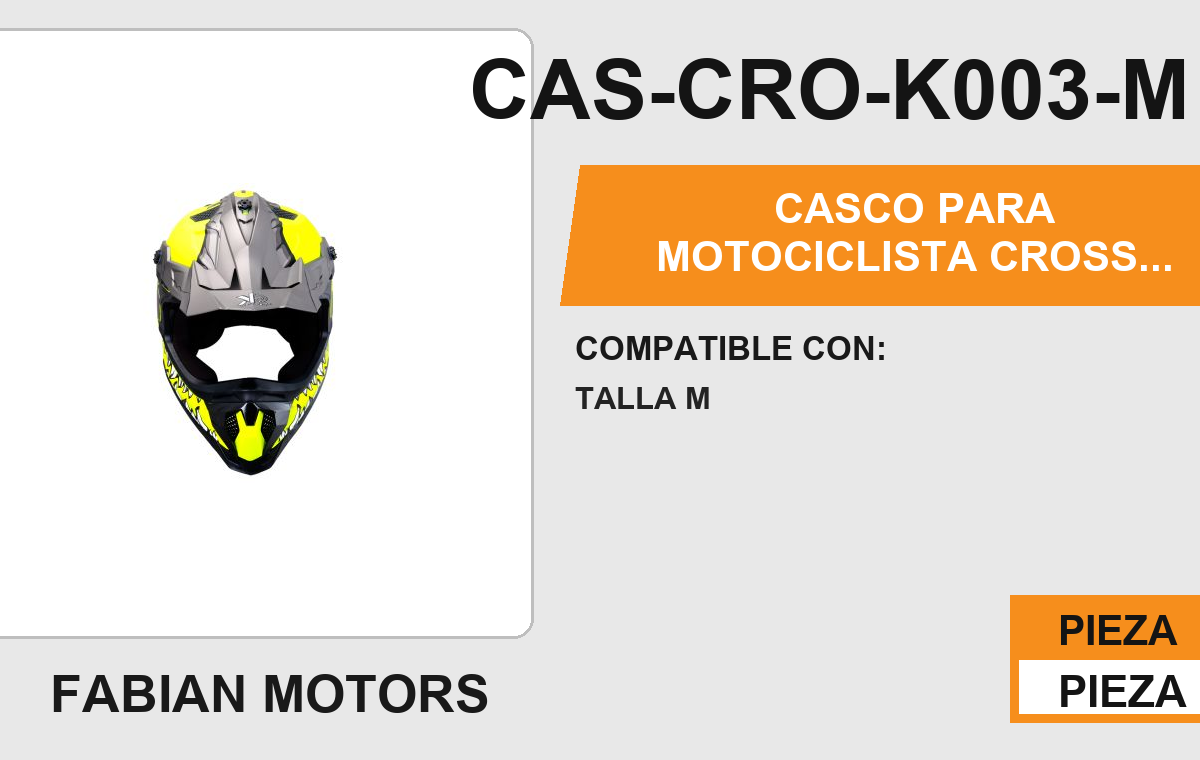CASCO PARA MOTOCICLISTA CROSS RHINO KR® CERTIFICADO DOT