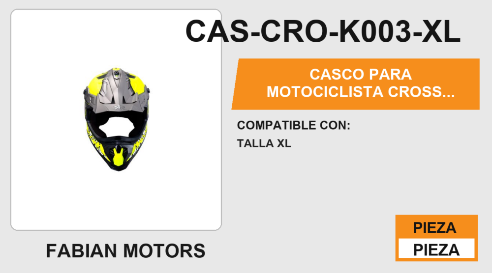 CASCO PARA MOTOCICLISTA CROSS RHINO KR® CERTIFICADO DOT
