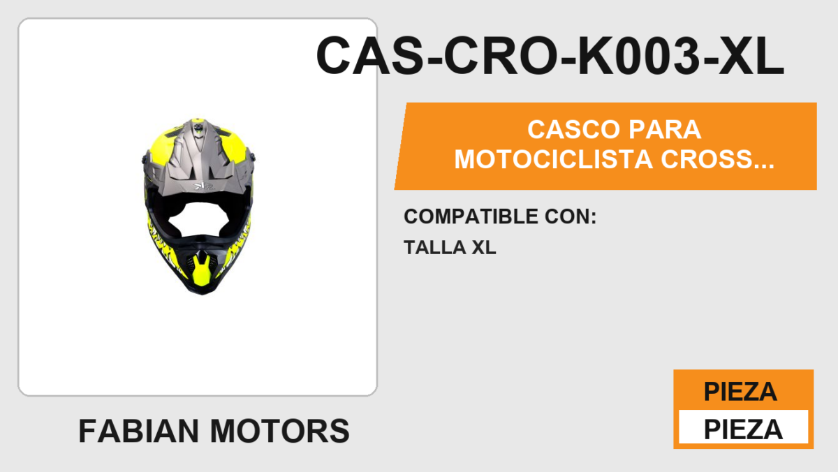 CASCO PARA MOTOCICLISTA CROSS RHINO KR® CERTIFICADO DOT