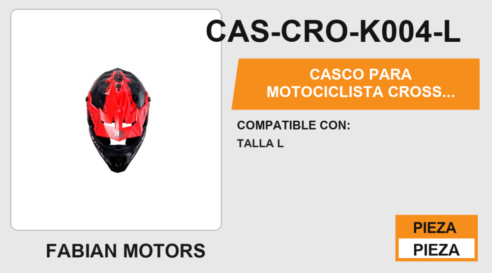 CASCO PARA MOTOCICLISTA CROSS SAVAGE KR® CERTIFICADO DOT