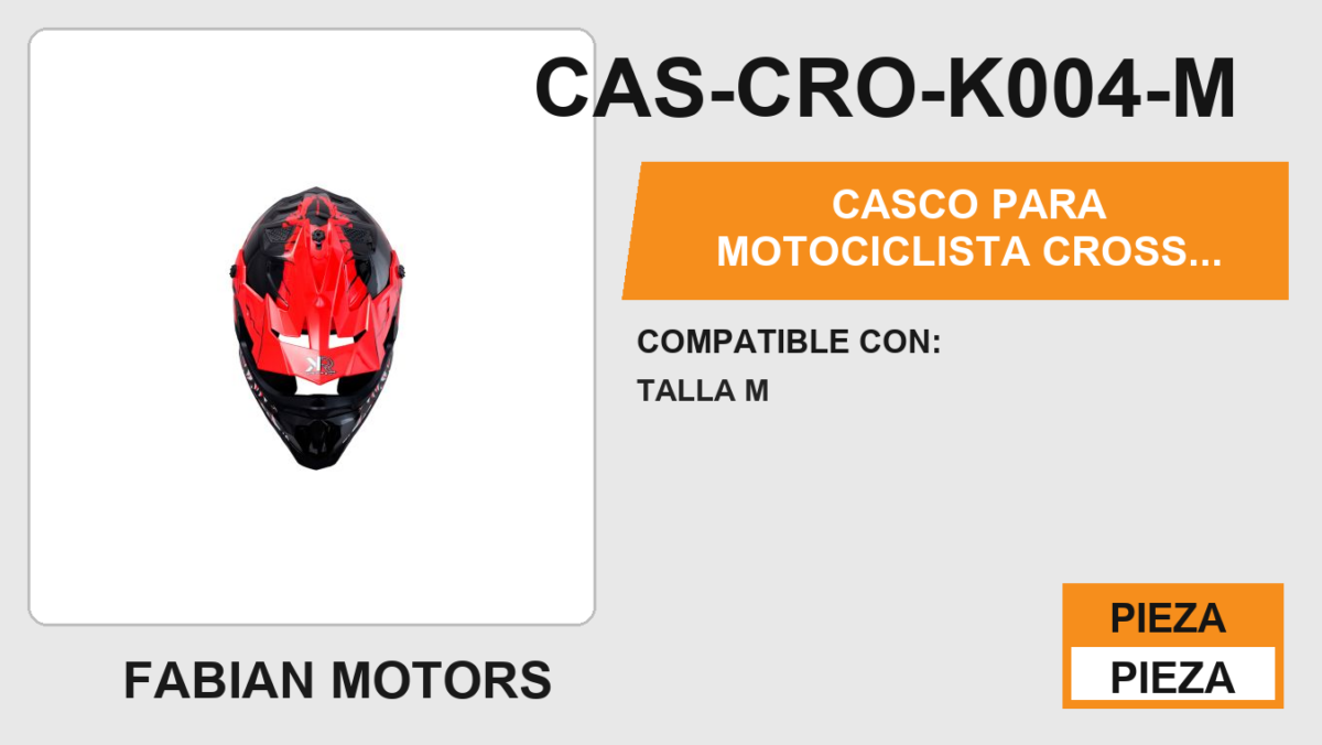 CASCO PARA MOTOCICLISTA CROSS SAVAGE KR® CERTIFICADO DOT