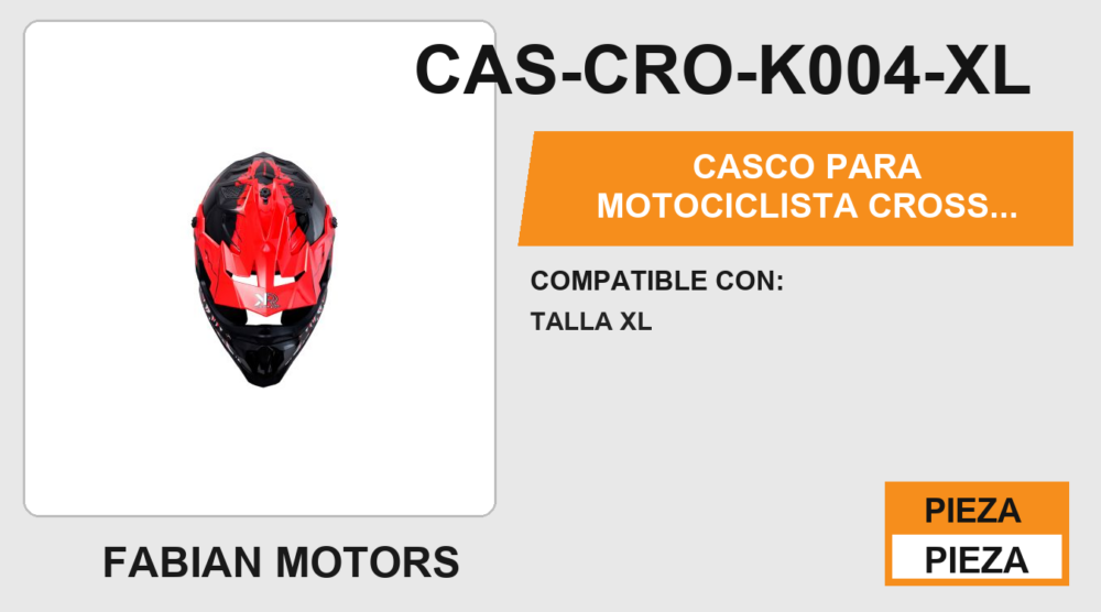 CASCO PARA MOTOCICLISTA CROSS SAVAGE KR® CERTIFICADO DOT