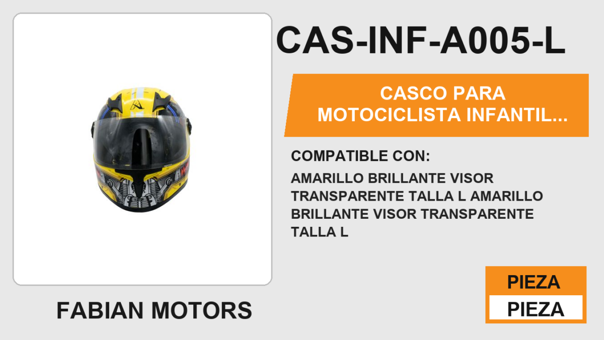 CASCO INFANTIL CERRADO POCKET RACE CERTIFICADO " DOT "