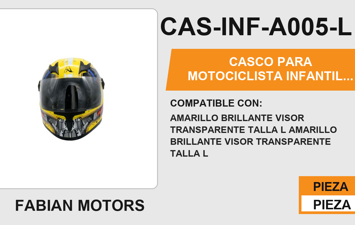 CASCO INFANTIL CERRADO POCKET RACE CERTIFICADO " DOT "