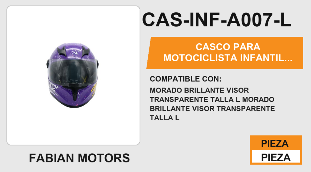 CASCO INFANTIL CERRADO BROOKLIN CERTIFICADO " DOT "