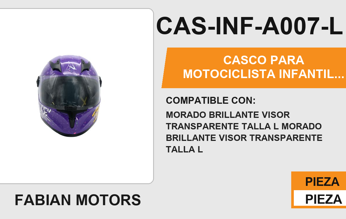 CASCO INFANTIL CERRADO BROOKLIN CERTIFICADO " DOT "