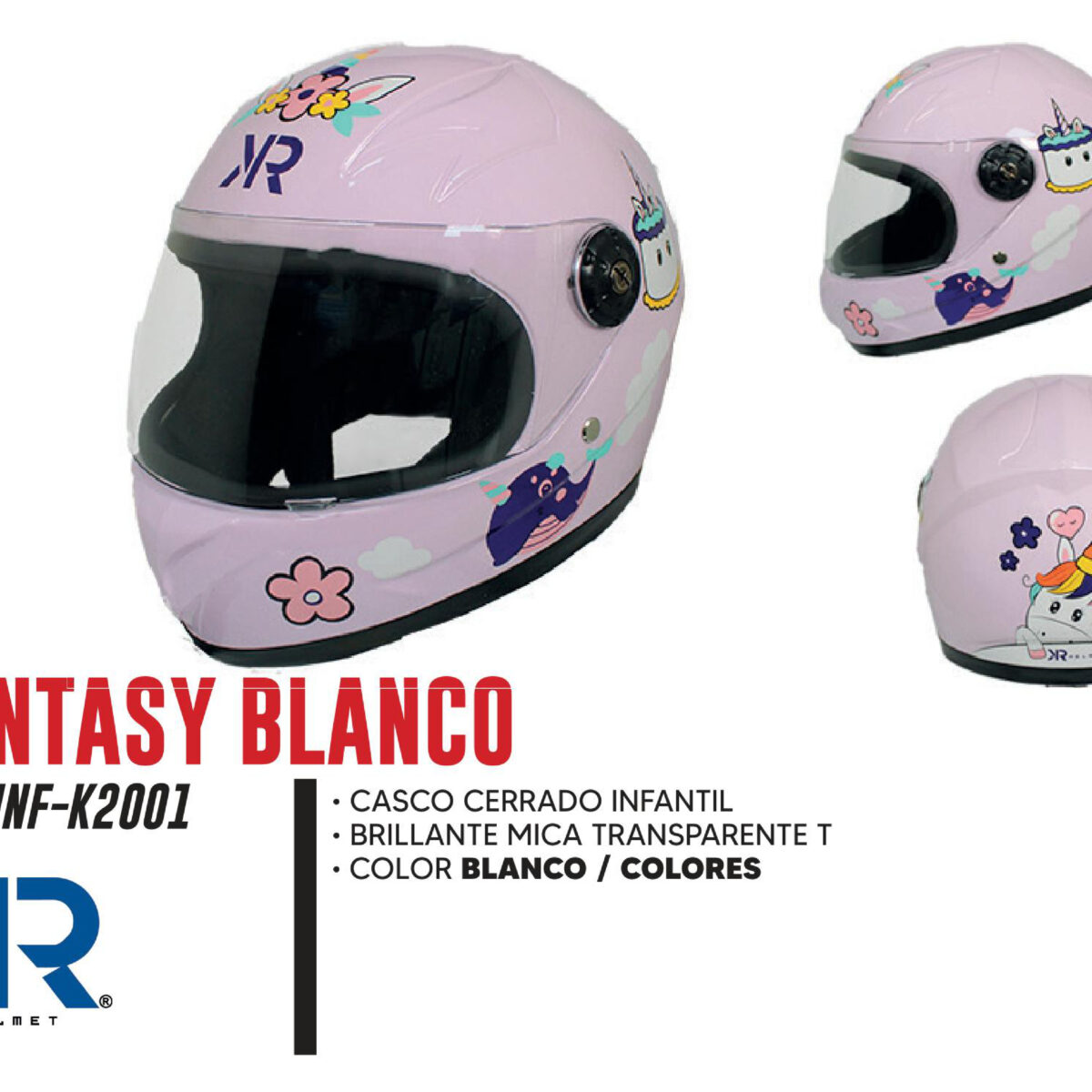 CASCO CERRADO FANTASY BLANCO