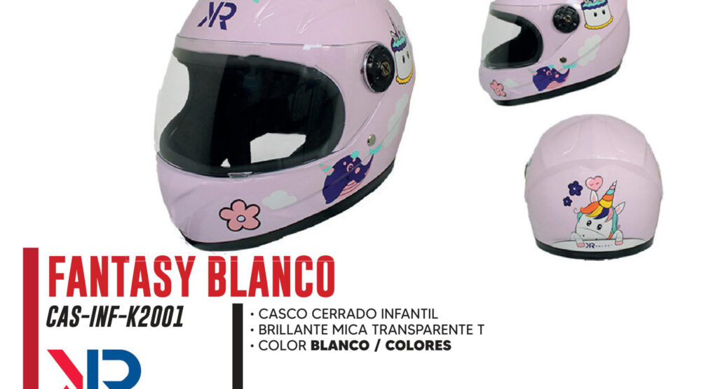 CASCO CERRADO FANTASY BLANCO