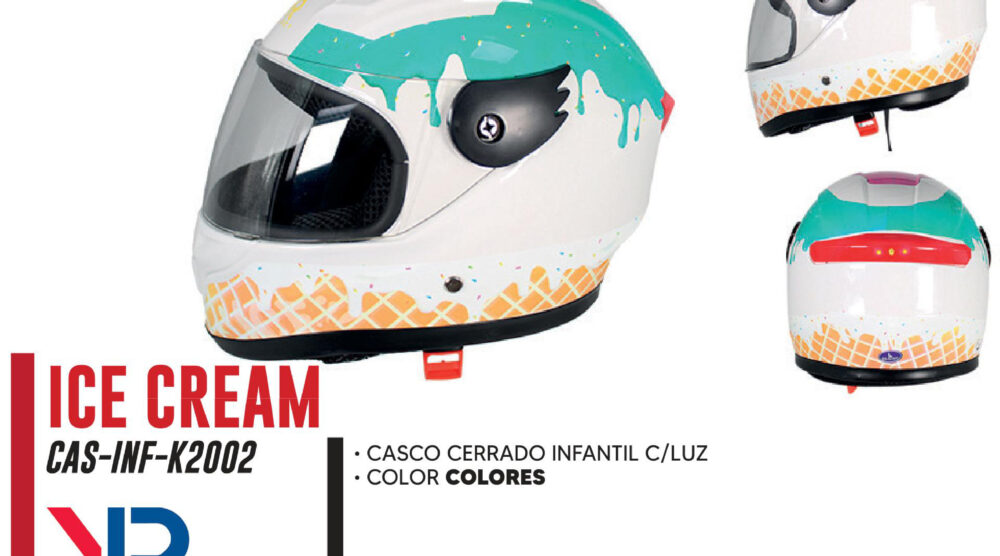 CASCO CERRADO INFANTIL C/LUZ