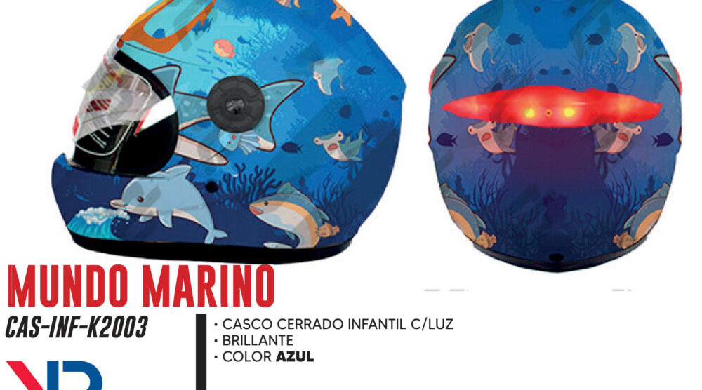 CASCO CERRADO INFANTIL C/LUZ