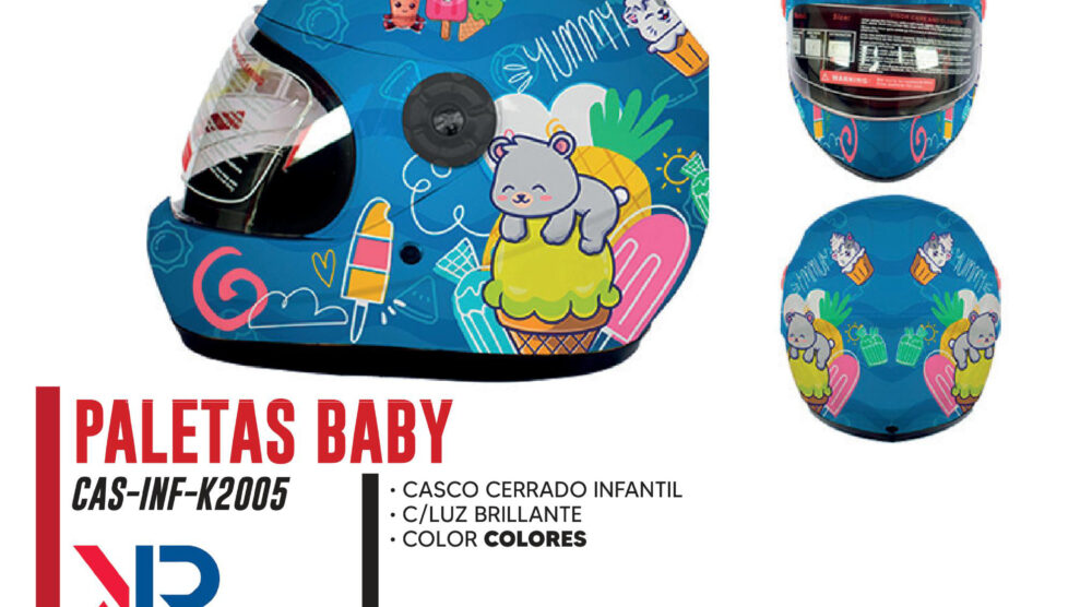 CASCO CERRADO INFANTIL C/LUZ