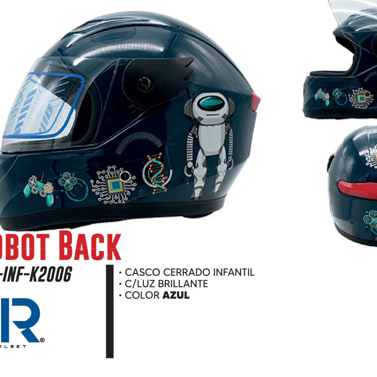 CASCO CERRADO ROBOT BACK
