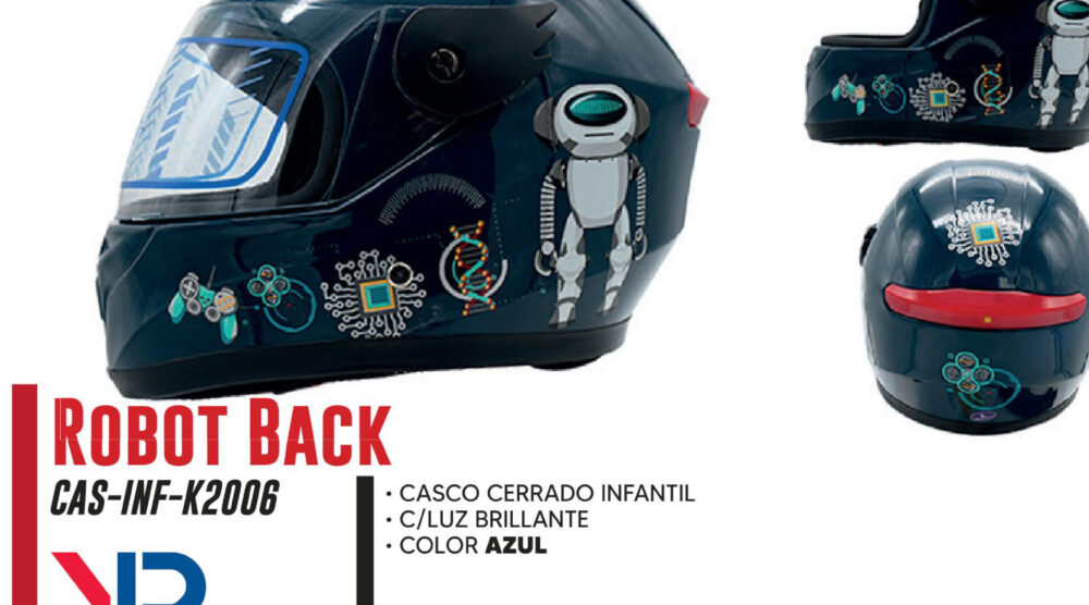 CASCO CERRADO ROBOT BACK