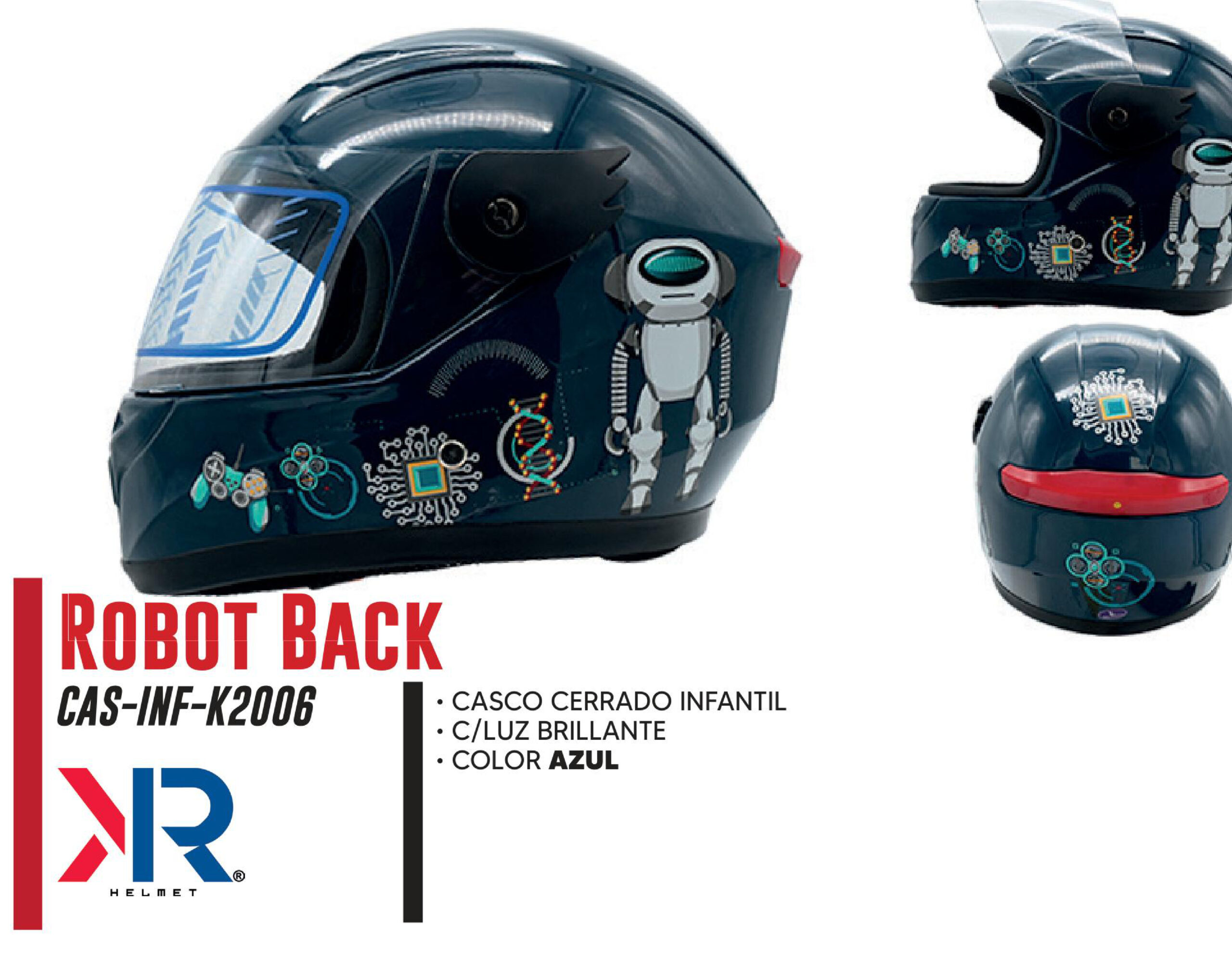 CASCO CERRADO ROBOT BACK