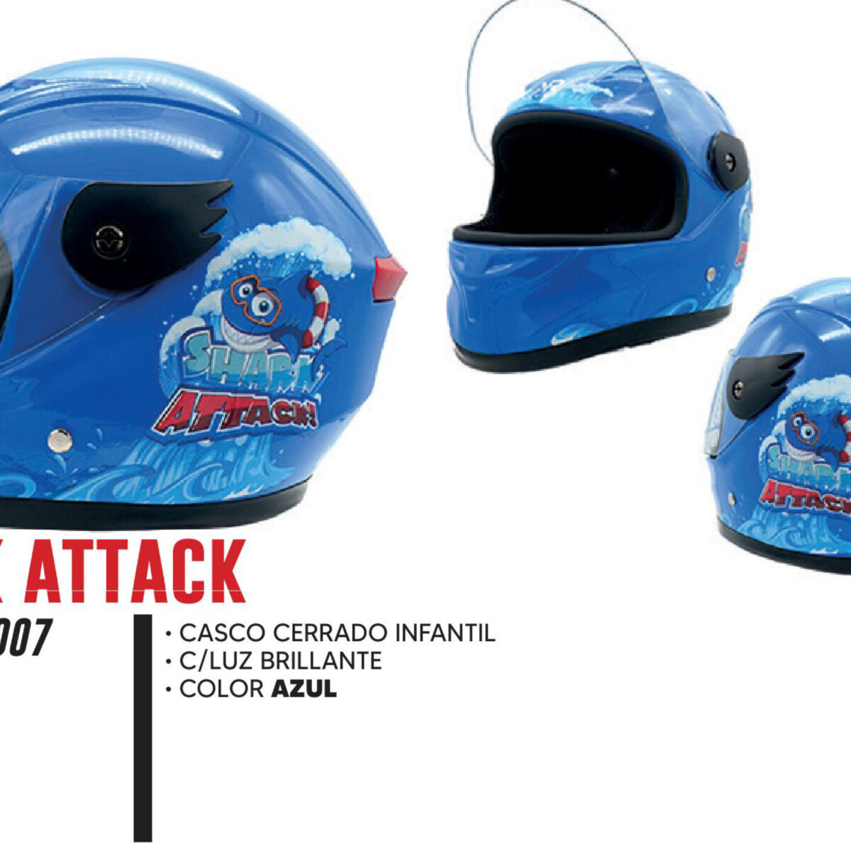 CASCO CERRADO SHARK ATTACK