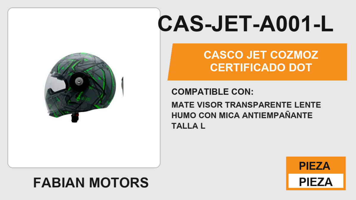 CASCO JET COZMOZ CERTIFICADO " DOT "