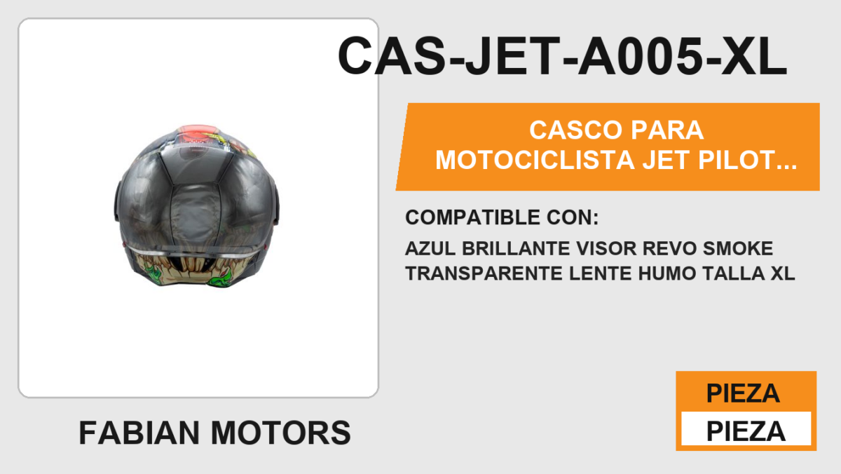 CASCO PARA MOTOCICLISTA JET PILOT A-HELMET CERTIFICADO DOT