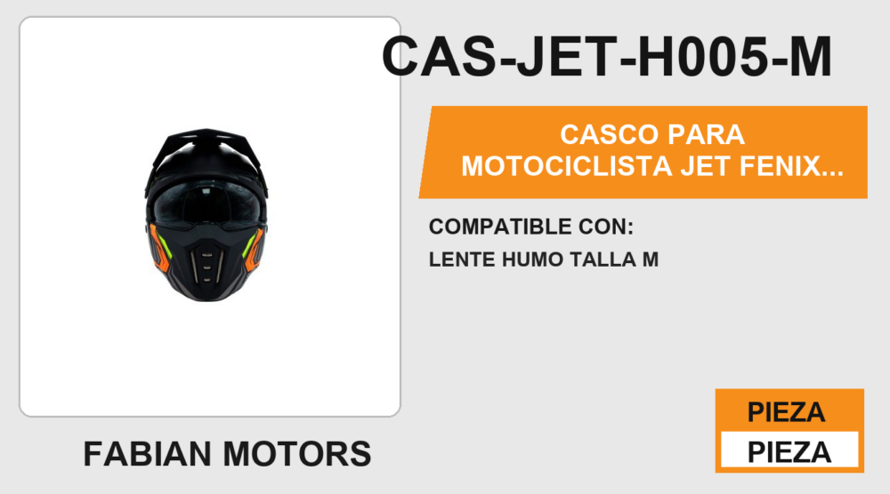 CASCO JET FENIX CERTIFICADO " ECE-22.06 "