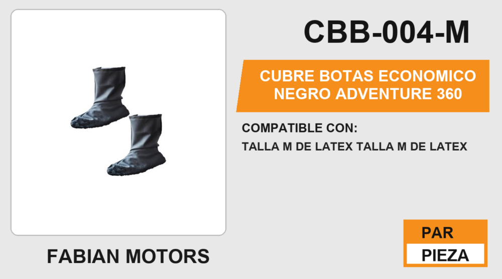 CUBRE BOTAS ECONOMICO NEGRO ADVENTURE 360