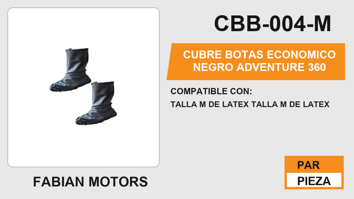 CUBRE BOTAS ECONOMICO NEGRO ADVENTURE 360