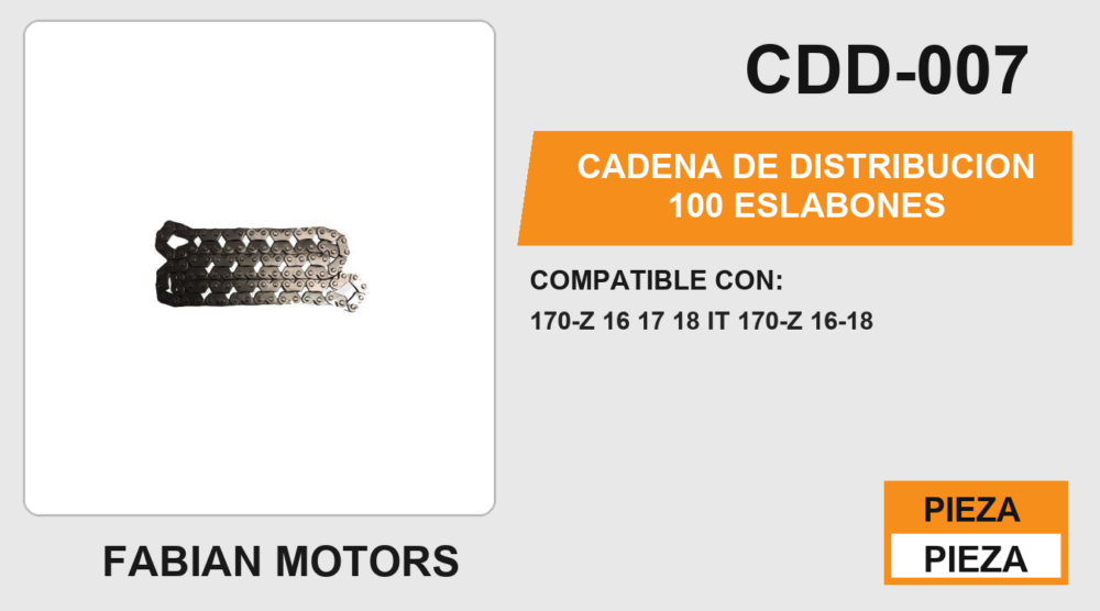 CADENA DE DISTRIBUCION 100 ESLABONES