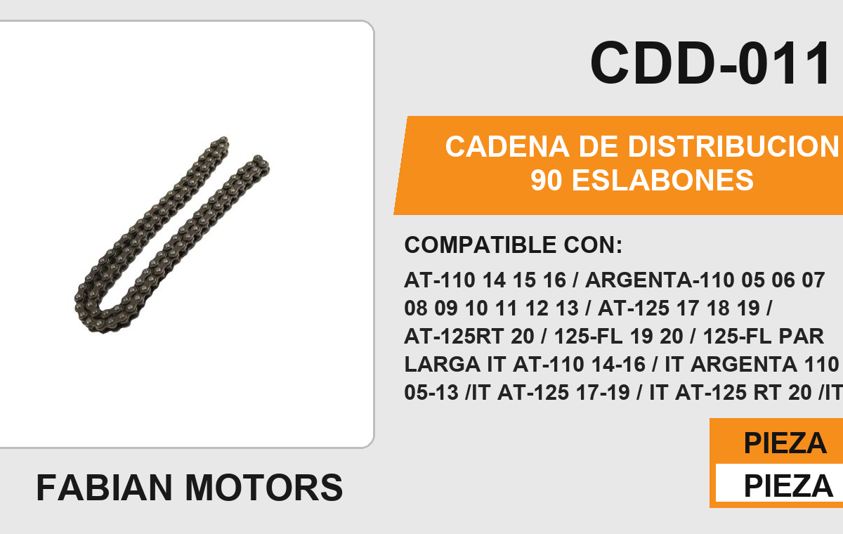 CADENA DE DISTRIBUCION 90 ESLABONES