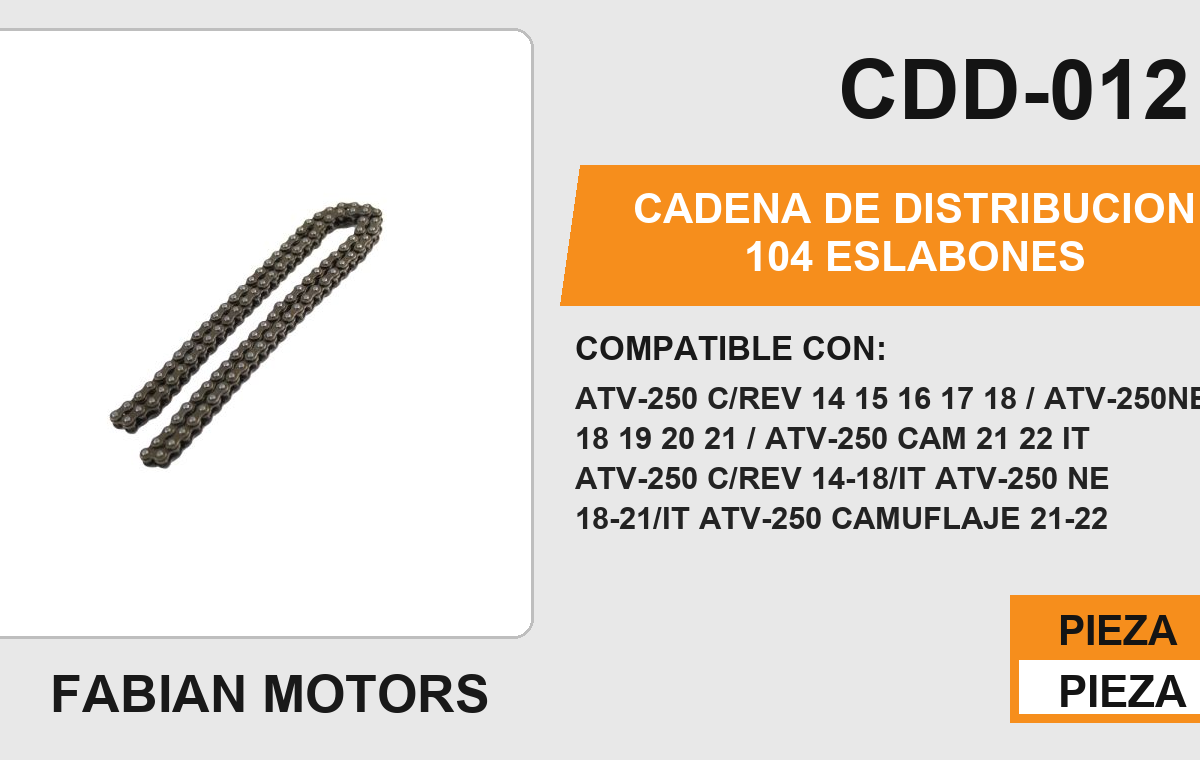 CADENA DE DISTRIBUCION 104 ESLABONES