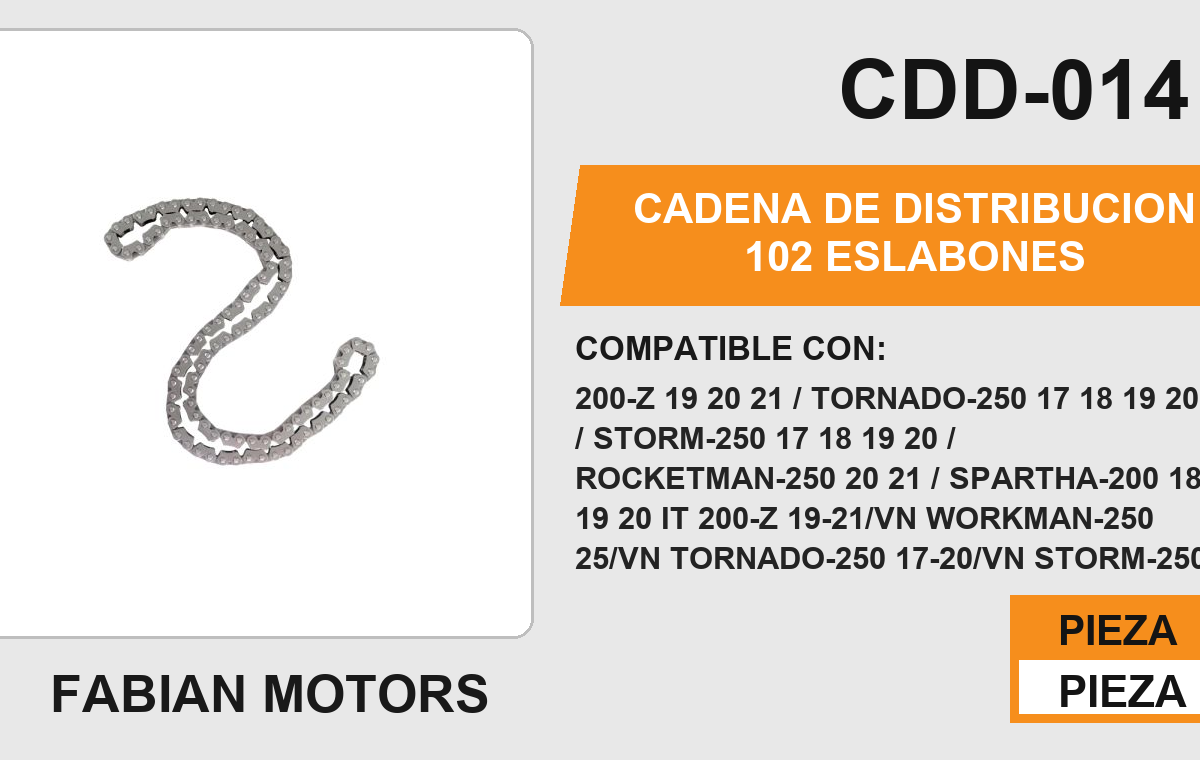 CADENA DE DISTRIBUCION 102 ESLABONES