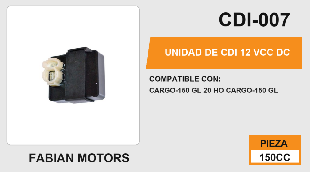 UNIDAD DE CDI 12Vcc