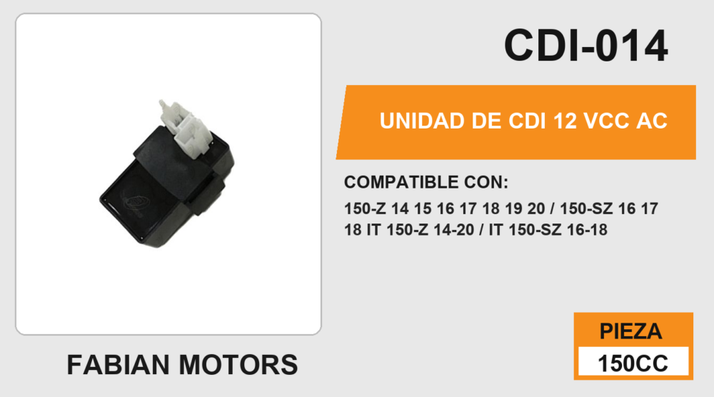 UNIDAD DE CDI 12Vcc