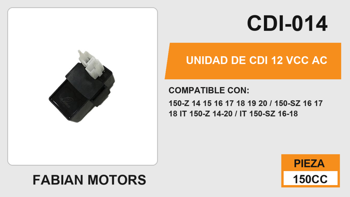 UNIDAD DE CDI 12Vcc