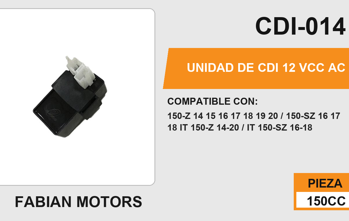 UNIDAD DE CDI 12Vcc