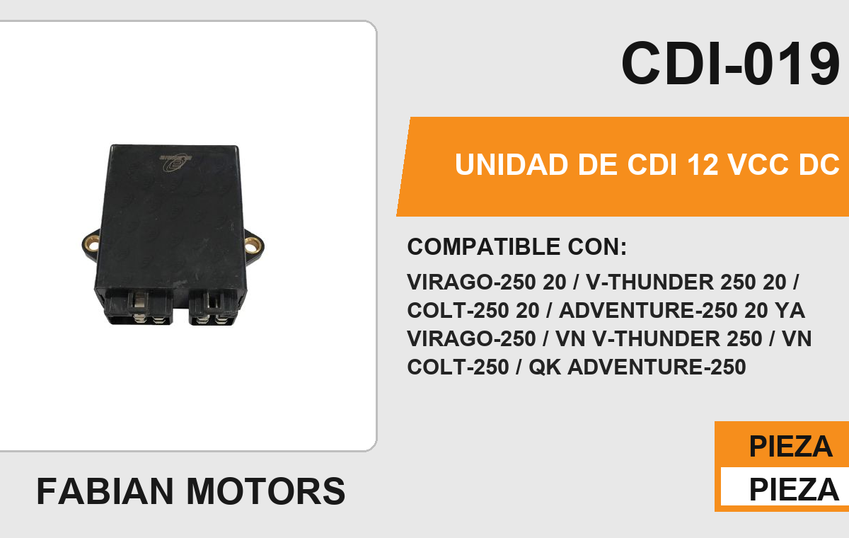 UNIDAD DE CDI 12Vcc