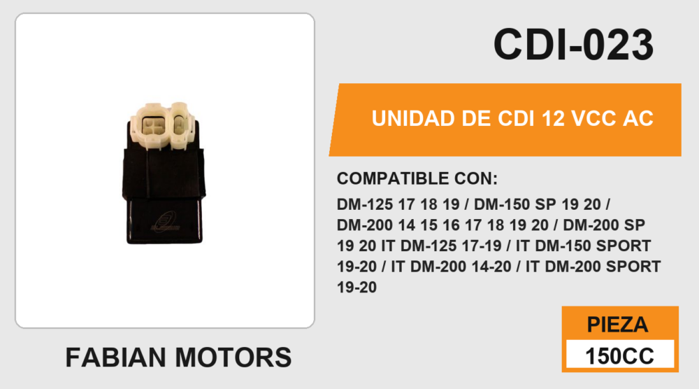 UNIDAD DE CDI 12Vcc