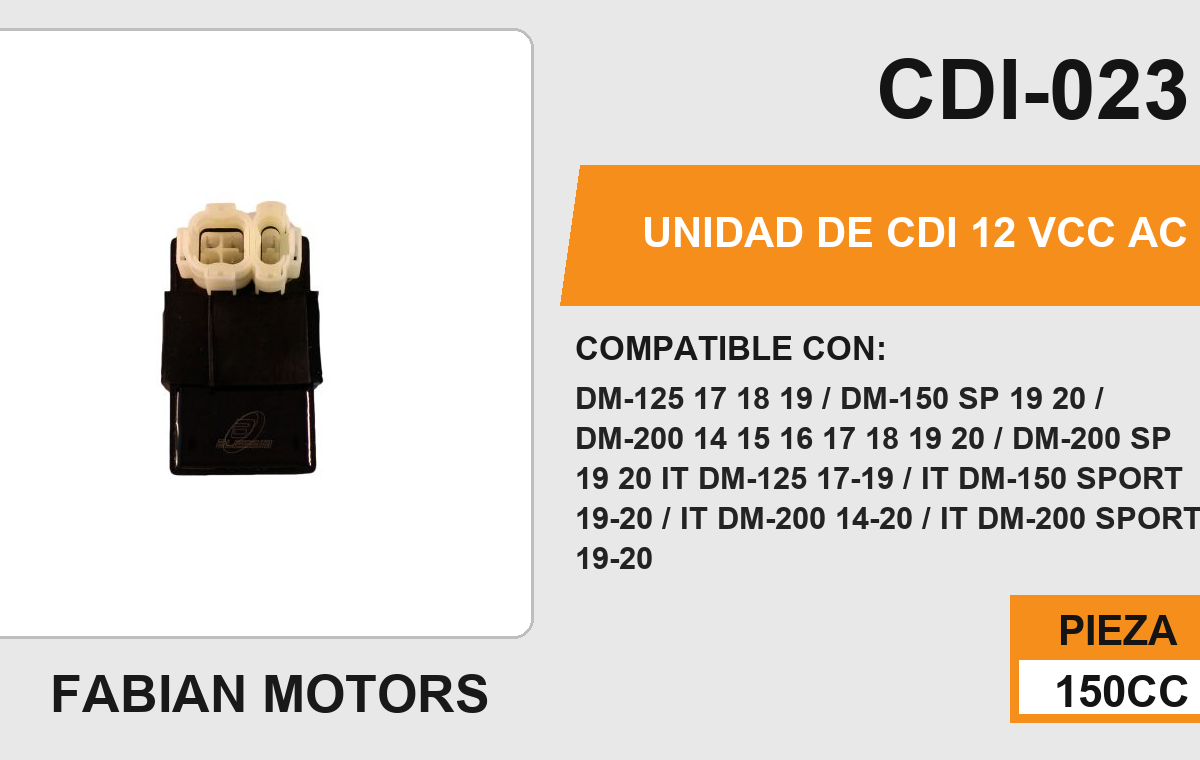 UNIDAD DE CDI 12Vcc