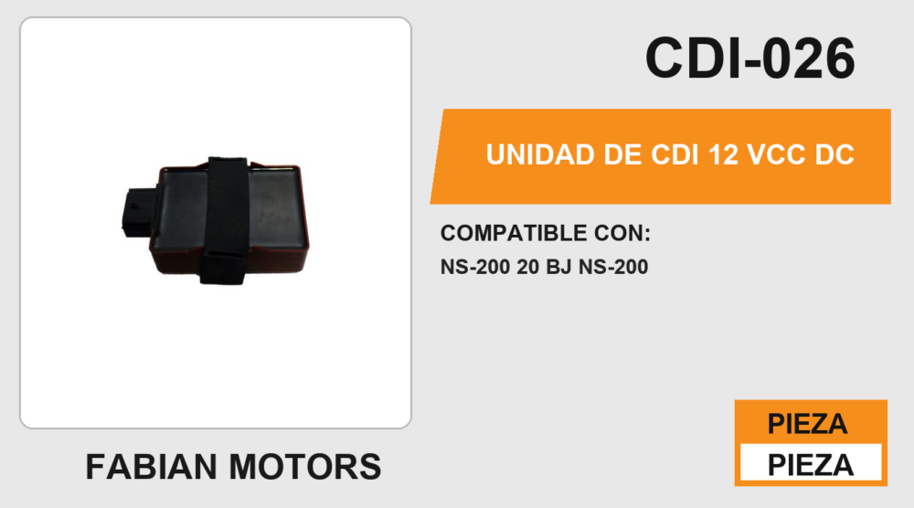 UNIDAD DE CDI 12Vcc