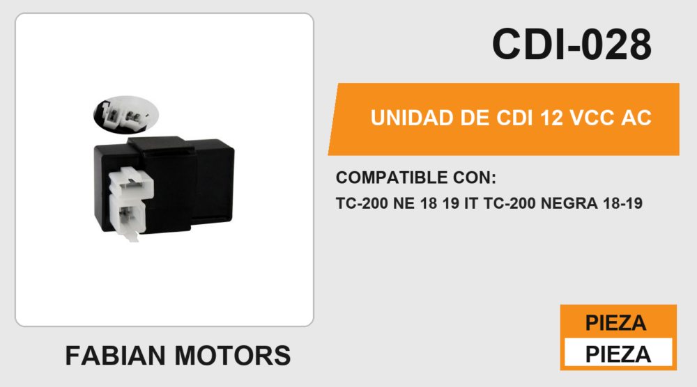 UNIDAD DE CDI 12Vcc
