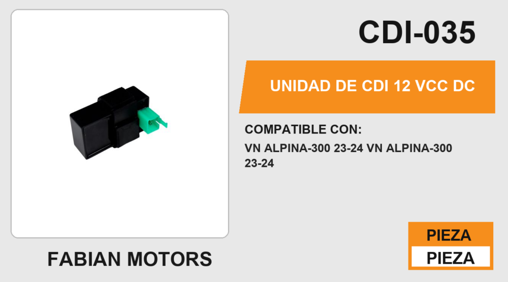 UNIDAD DE CDI 12Vcc