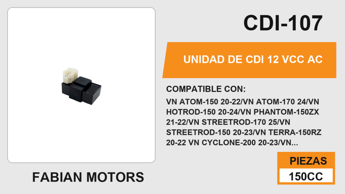 UNIDAD DE CDI 12Vcc